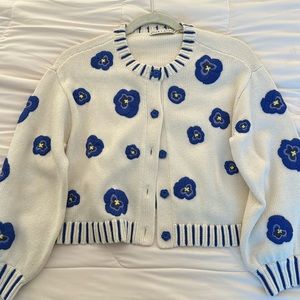 Alice and Olivia Embroidered Cardigan